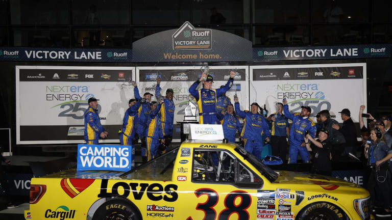 Zane Smith wins Truck Series season opener in first start for new team